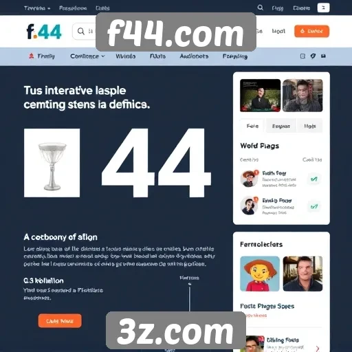 Novas funcionalidades interativas do site F44.com